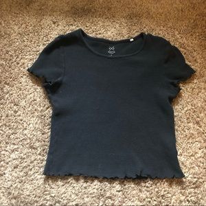 PAC Sun basics crop waffle tee